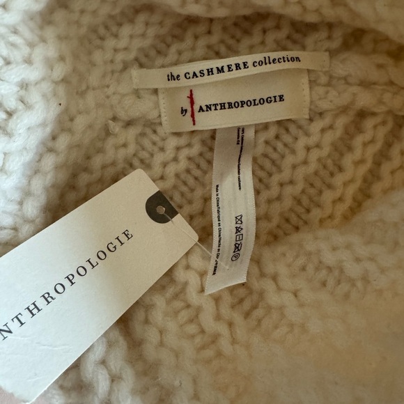 Anthropologie Cream Cashmere Beanie Hat NWT display picture 1
